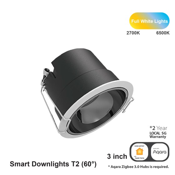 Aqara 智能筒灯 T2 60° 可与 Apple Home 配合使用